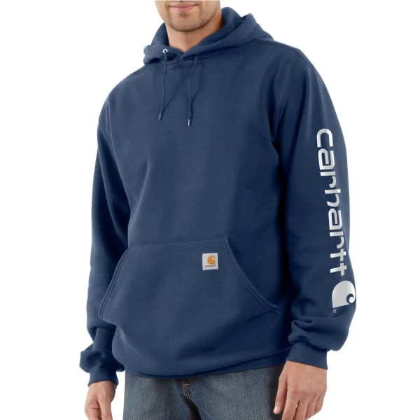 CARHARTT Men's Midweight Hooded Logo Sweatshirt 2 CARHARTT Men's Midweight Hooded Logo Sweatshirt - Image 2