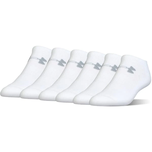 UNDER ARMOUR Boys' Charged Cotton No Show Socks, 6 Pack 1 UNDER ARMOUR Boys' Charged Cotton No Show Socks, 6 Pack