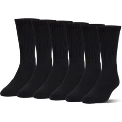 UNDER ARMOUR Boys' Charged Cotton Crew Socks, 6 Pack