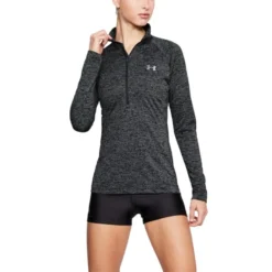 UNDER ARMOUR Women's UA Tech Twist Half Zip Pullover 6 UNDER ARMOUR Women's UA Tech Twist Half Zip Pullover -Chic Clothing Store 2050792 001 alt2