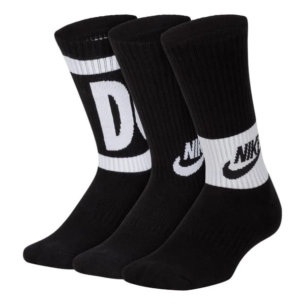 NIKE Big Boys' Performance Cushioned Crew Training Socks, 3-Pack 1 NIKE Big Boys' Performance Cushioned Crew Training Socks, 3-Pack