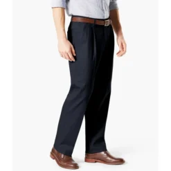 DOCKERS Men's Classic Fit Signature Khaki 2.0 Stretch Pleated Crease Pants -Chic Clothing Store 2055190 402 alt2