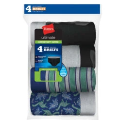 HANES Boys' Ultimate ComfortSoft Cotton Briefs, 4-Pack
