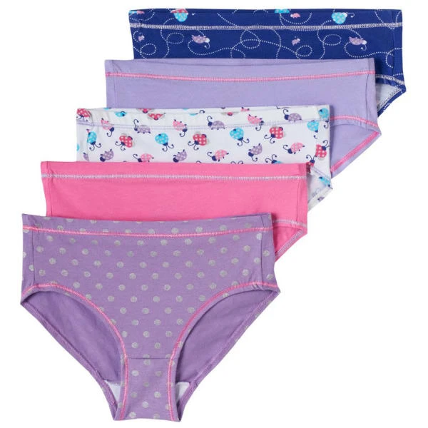 HANES Girls' Cotton Stretch Briefs, 5-Pack 1 HANES Girls' Cotton Stretch Briefs, 5-Pack