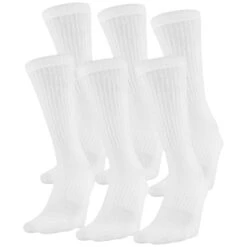UNDER ARMOUR Boys' Cotton Training Crew Socks, 6 Pack