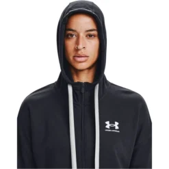UNDER ARMOUR Women's UA Rival Fleece Full-Zip Hoodie 10 UNDER ARMOUR Women's UA Rival Fleece Full-Zip Hoodie -Chic Clothing Store 2070397 001 alt4