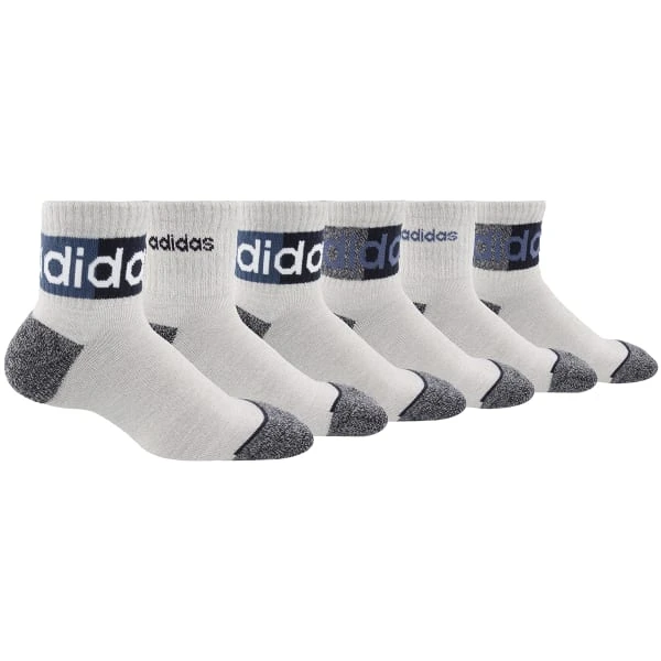 ADIDAS Kids' Blocked Linear 2.0 Quarter Socks, 6 Pack 2 ADIDAS Kids' Blocked Linear 2.0 Quarter Socks, 6 Pack - Image 2