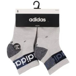 ADIDAS Kids' Blocked Linear 2.0 Quarter Socks, 6 Pack 7 ADIDAS Kids' Blocked Linear 2.0 Quarter Socks, 6 Pack -Chic Clothing Store 2071288 101 alt3