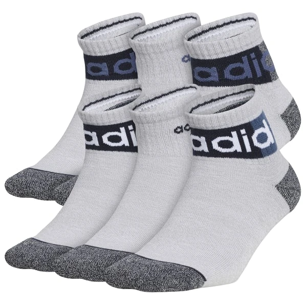 ADIDAS Kids' Blocked Linear 2.0 Quarter Socks, 6 Pack 1 ADIDAS Kids' Blocked Linear 2.0 Quarter Socks, 6 Pack