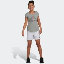 ADIDAS Girls' 5 In. Mesh Shorts 8 ADIDAS Girls' 5 In. Mesh Shorts -Chic Clothing Store 2074398 101 alt2