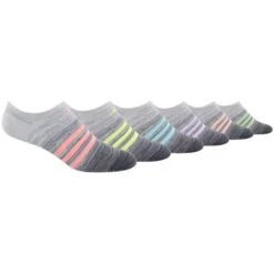 ADIDAS Girls' Superlite No-Show Socks, 6 Pairs 6 ADIDAS Girls' Superlite No-Show Socks, 6 Pairs -Chic Clothing Store 2074403 004 alt2
