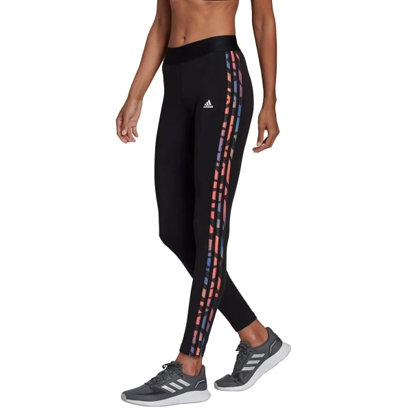 ADIDAS Women's Essentials 3-Stripes Leggings 2 ADIDAS Women's Essentials 3-Stripes Leggings - Image 2