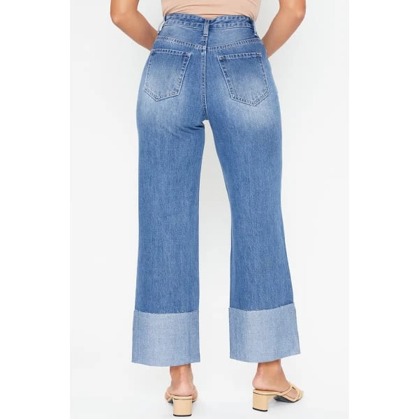 Y.M.I. Juniors' Dixie Wide Leg Jeans 2 Y.M.I. Juniors' Dixie Wide Leg Jeans - Image 2