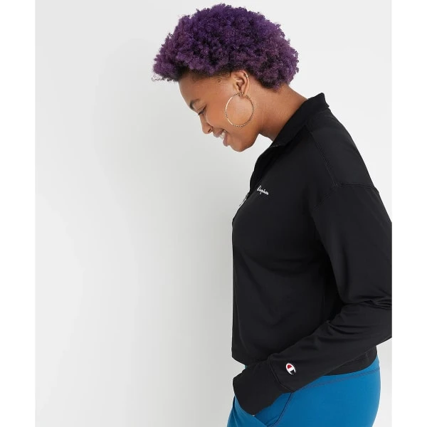 CHAMPION Women's Soft Touch Quarter-Zip Pullover 3 CHAMPION Women's Soft Touch Quarter-Zip Pullover - Image 3