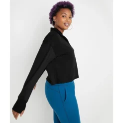 CHAMPION Women's Soft Touch Quarter-Zip Pullover 9 CHAMPION Women's Soft Touch Quarter-Zip Pullover -Chic Clothing Store 2078673 001 alt3