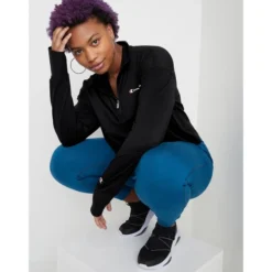 CHAMPION Women's Soft Touch Quarter-Zip Pullover 11 CHAMPION Women's Soft Touch Quarter-Zip Pullover -Chic Clothing Store 2078673 001 alt5