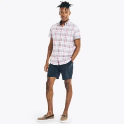 NAUTICA Men's Poplin Short-Sleeve Shirt -Chic Clothing Store 2079480 406 alt3