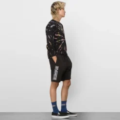 VANS Young Men's Sketchy Past Relaxed Fleece Shorts -Chic Clothing Store 2079488 001 alt2