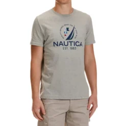 NAUTICA Men's Logo Short-Sleeve Tee