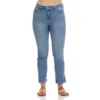 D JEANS Women's High Waist Vintage Rolled Straight Ankle Jeans