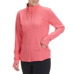 RBX Women's Double Peached Interlock Jacket W/ Zip Pockets -Chic Clothing Store 2081013 607 alt2