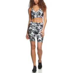 TOMMY HILFIGER SPORT Women's Camo Racerback Sports Bra -Chic Clothing Store 2081577 001 alt5