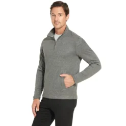VAN HEUSEN Men's Essential 1/4-Zip Sweater Fleece -Chic Clothing Store 2081635 006 alt2