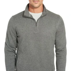 VAN HEUSEN Men's Essential 1/4-Zip Sweater Fleece -Chic Clothing Store 2081635 006 alt3