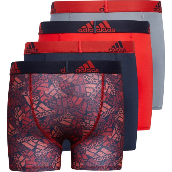 ADIDAS Boys' Performance Graphic Boxer Brief, 4-Pack 2 ADIDAS Boys' Performance Graphic Boxer Brief, 4-Pack - Image 2