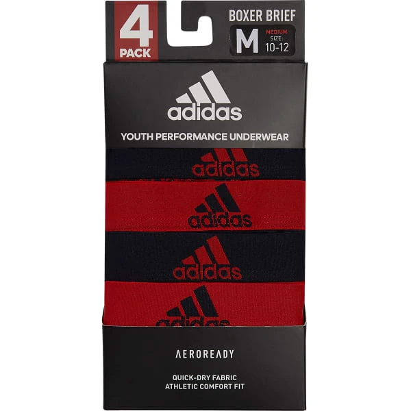 ADIDAS Boys' Performance Graphic Boxer Brief, 4-Pack 3 ADIDAS Boys' Performance Graphic Boxer Brief, 4-Pack - Image 3