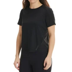 SPYDER Women's Short Sleeve Crop Tee W/ Back Opening & Mesh Insert