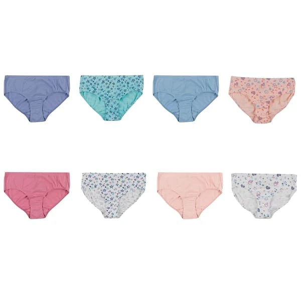 HANES Ultimate Girls' Pure Comfort Organic Cotton Brief, Assorted 8-Pack 1 HANES Ultimate Girls' Pure Comfort Organic Cotton Brief, Assorted 8-Pack