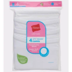 HANES Ultimate Girls' ComfortBlend EcoSmart Camis, 4-Pack 5 HANES Ultimate Girls' ComfortBlend EcoSmart Camis, 4-Pack -Chic Clothing Store 2082508 101 alt2