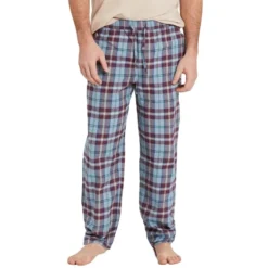 LIFE IS GOOD Men's Smoky Blue Plaid Classic Sleep Pants