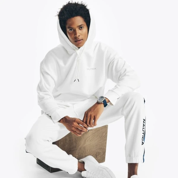 NAUTICA Men's Sustainably Crafted Fleece Hoodie 2 NAUTICA Men's Sustainably Crafted Fleece Hoodie - Image 2