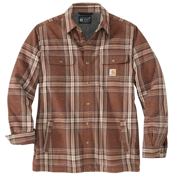 CARHARTT Men's Relaxed Fit Sherpa-Lined Shirt Jacket 1 CARHARTT Men's Relaxed Fit Sherpa-Lined Shirt Jacket