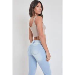 YMI Juniors' WannaBettaButt Mid-Rise Ankle Jeans -Chic Clothing Store 2083006 406 alt3