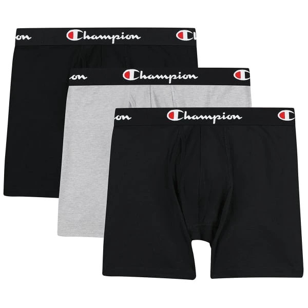 CHAMPION Men's Lightweight Stretch Boxer Briefs, 3 Pack 2 CHAMPION Men's Lightweight Stretch Boxer Briefs, 3 Pack - Image 2