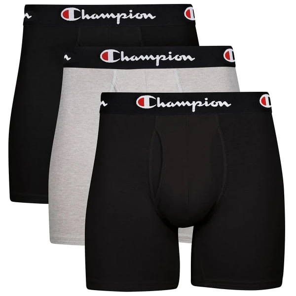 CHAMPION Men's Lightweight Stretch Boxer Briefs, 3 Pack 1 CHAMPION Men's Lightweight Stretch Boxer Briefs, 3 Pack