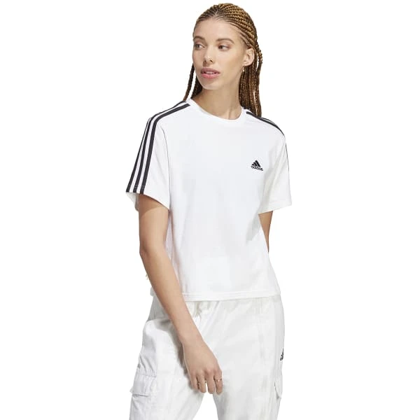 ADIDAS Women's Essentials Single Jersey Short-Sleeve Crop 2 ADIDAS Women's Essentials Single Jersey Short-Sleeve Crop - Image 2