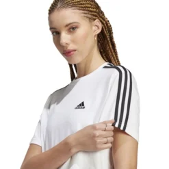 ADIDAS Women's Essentials Single Jersey Short-Sleeve Crop 9 ADIDAS Women's Essentials Single Jersey Short-Sleeve Crop -Chic Clothing Store 2084514 101 alt3