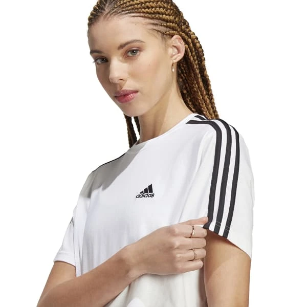 ADIDAS Women's Essentials Single Jersey Short-Sleeve Crop 4 ADIDAS Women's Essentials Single Jersey Short-Sleeve Crop - Image 4
