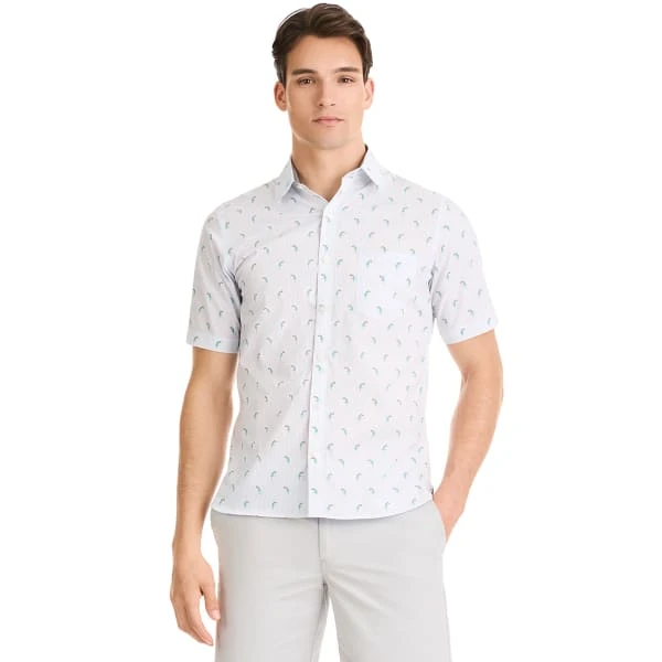 VAN HEUSEN Men's Parrot Essential Stain Shield Short-Sleeve Shirt 1 VAN HEUSEN Men's Parrot Essential Stain Shield Short-Sleeve Shirt