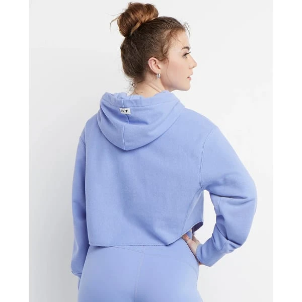 CHAMPION Juniors' Reverse Weave Crop Curve Hem Hoodie 2 CHAMPION Juniors' Reverse Weave Crop Curve Hem Hoodie - Image 2