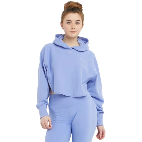 CHAMPION Juniors' Reverse Weave Crop Curve Hem Hoodie 1 CHAMPION Juniors' Reverse Weave Crop Curve Hem Hoodie