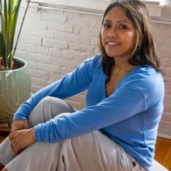 EMS Women's Softspun Long-Sleeve V-Neck -Chic Clothing Store 2085509 405 alt4