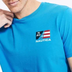NAUTICA Men's Sustainably Crafted Short-Sleeve Sail Team Tee -Chic Clothing Store 2086135 405 alt2