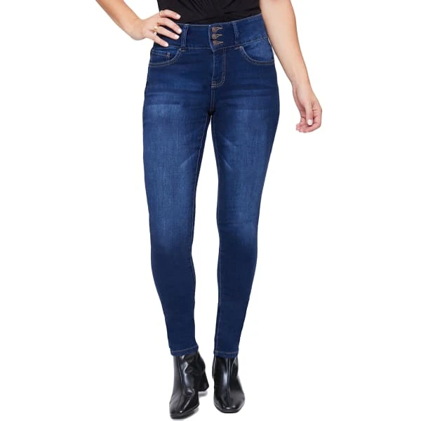 YMI Women's Essential 3-Button High-Rise Skinny Jeans 1 YMI Women's Essential 3-Button High-Rise Skinny Jeans