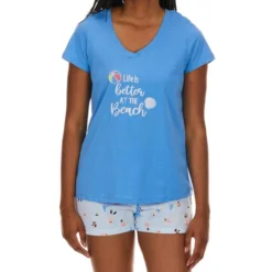RENE ROFE Women's Better At The Beach Shorts Pajamas Set