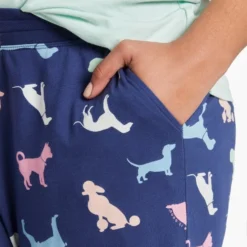 LIFE IS GOOD Women's Colorful Dogs Pattern Snuggle Up Sleep Pants -Chic Clothing Store 2087637 403 alt3